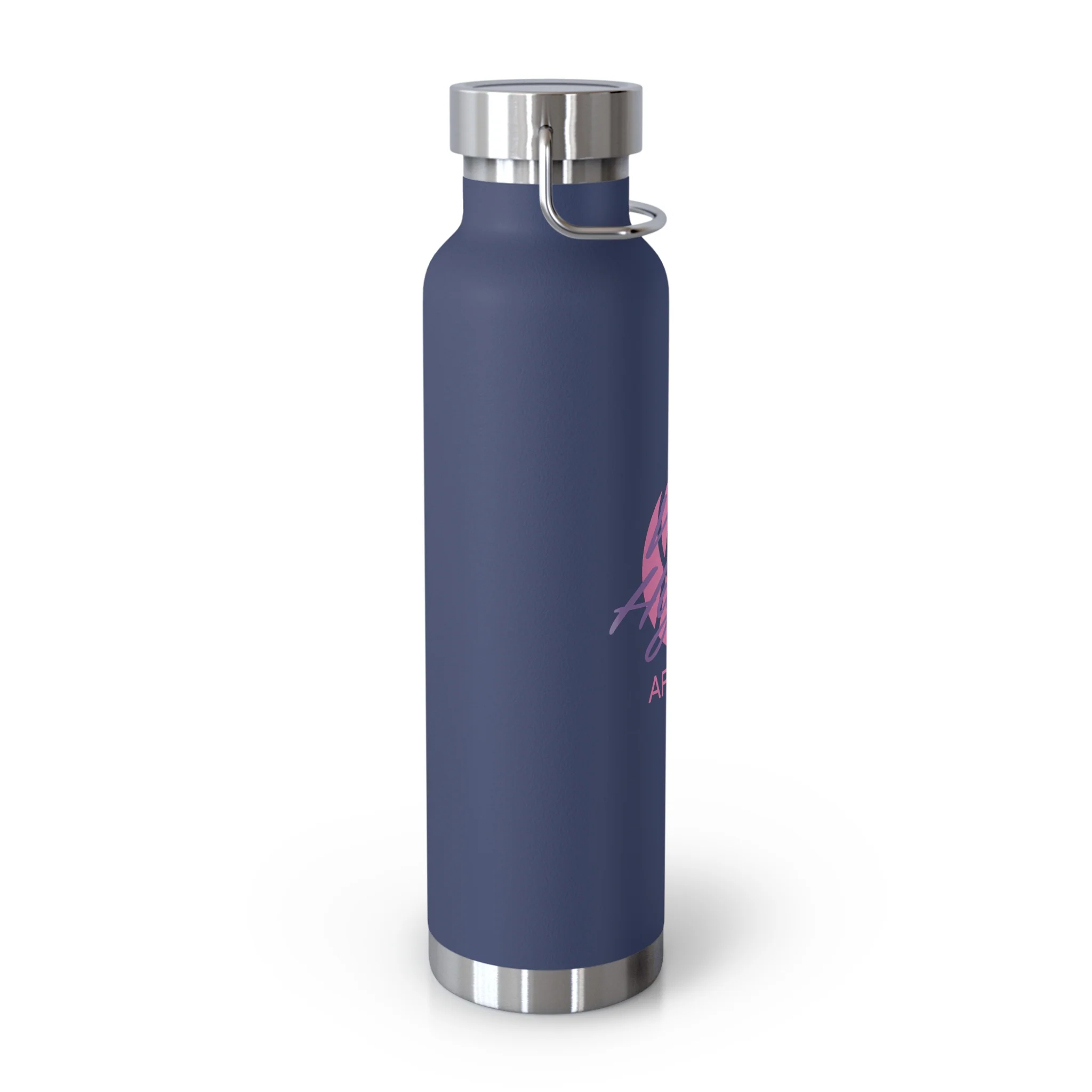 22oz Copper Vacuum Insulated Bottle — Cheerful Mint Green Mascot Design - Image 7