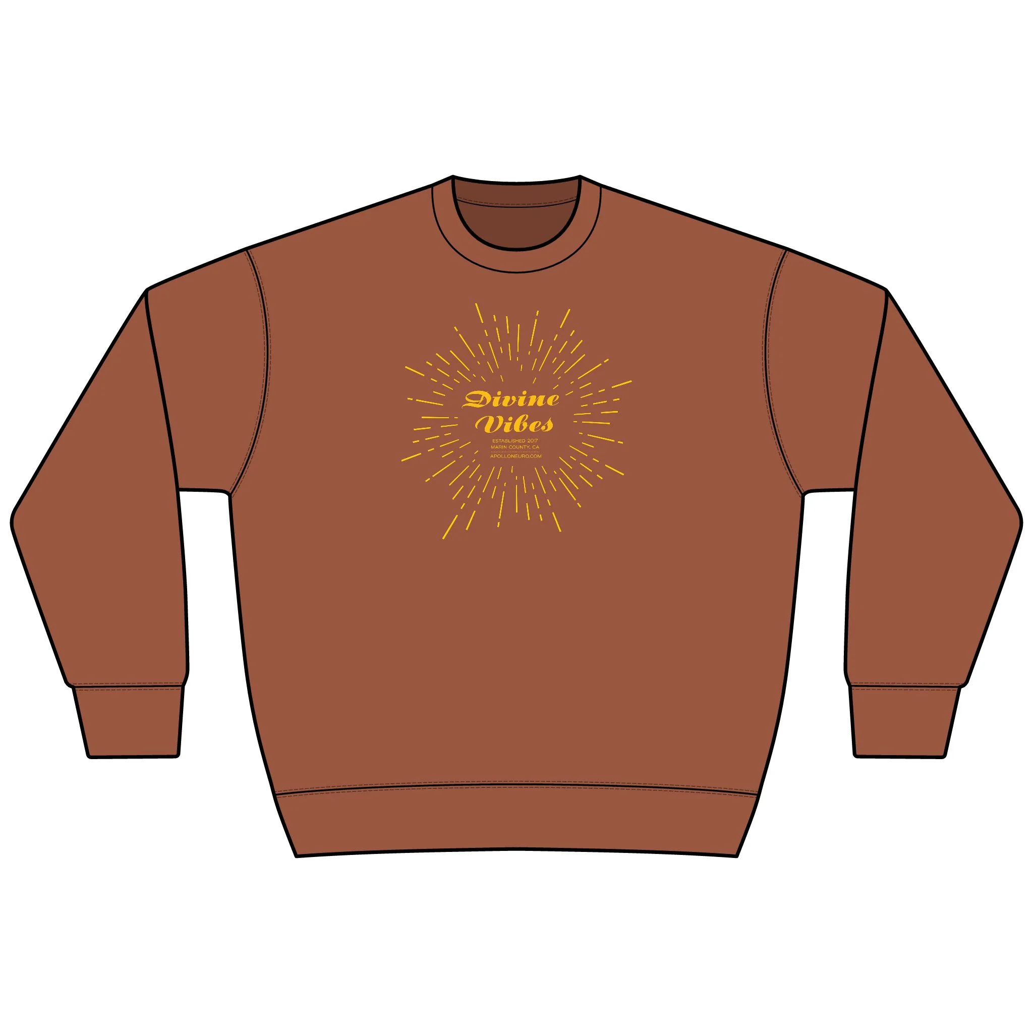 Divine Vibes Sweatshirt — Vintage Sunburst Graphic Crewneck - Image 3